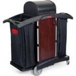 View: 9T95 Deluxe Paneled Housekeeping Cart 